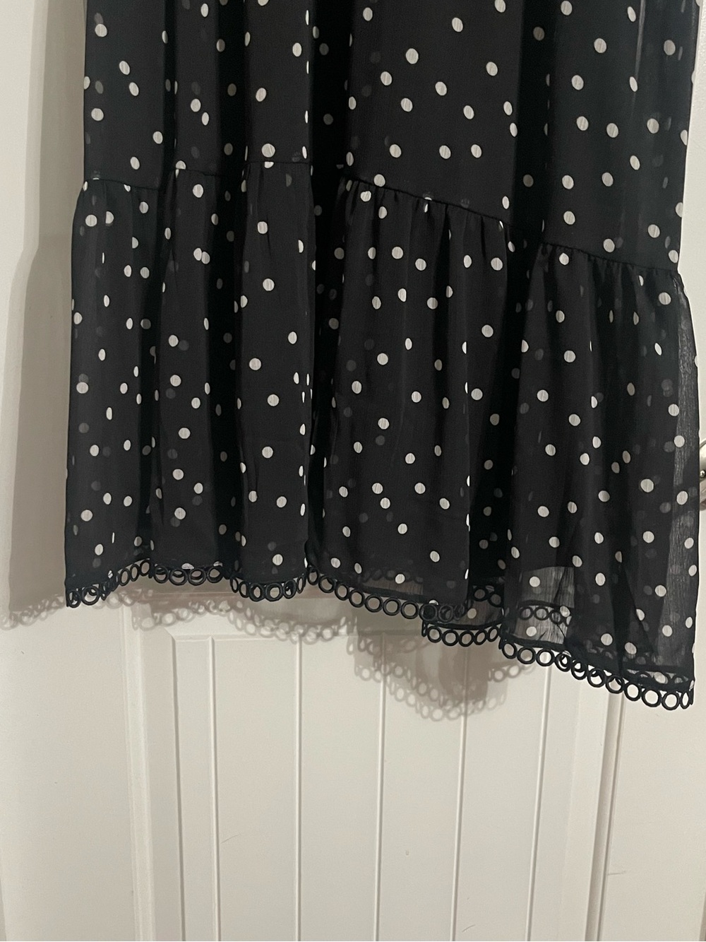 Maurices Black & White Polka Dot Midi Dress - Picture 4 of 9